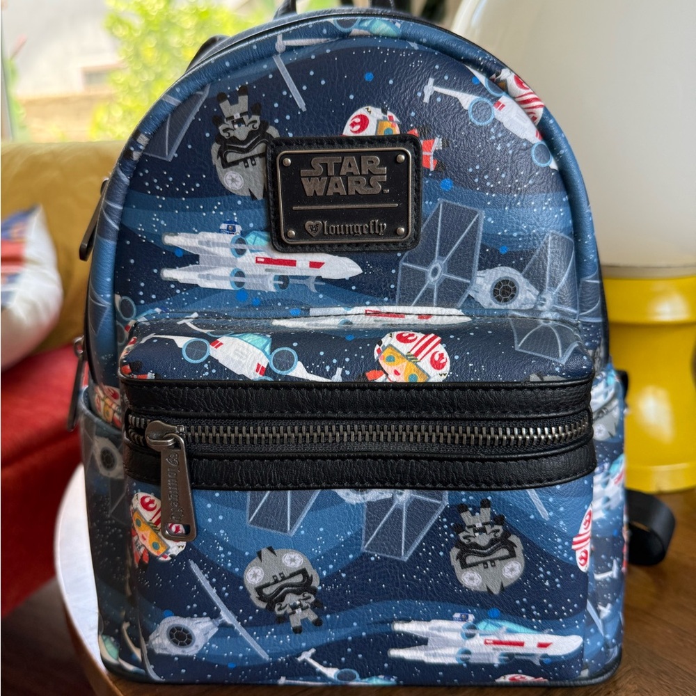 Loungefly Star Wars Kawaii Ships mini Backpack - Navy and Black